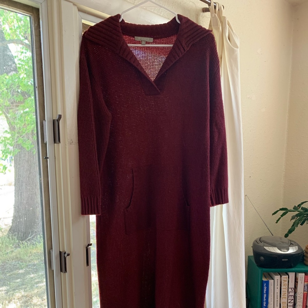 Neiman marcus cashmere sweater dress with front pocket